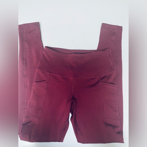 90 Degree By Reflex Burgundy Leggings - Picture 1 of 7